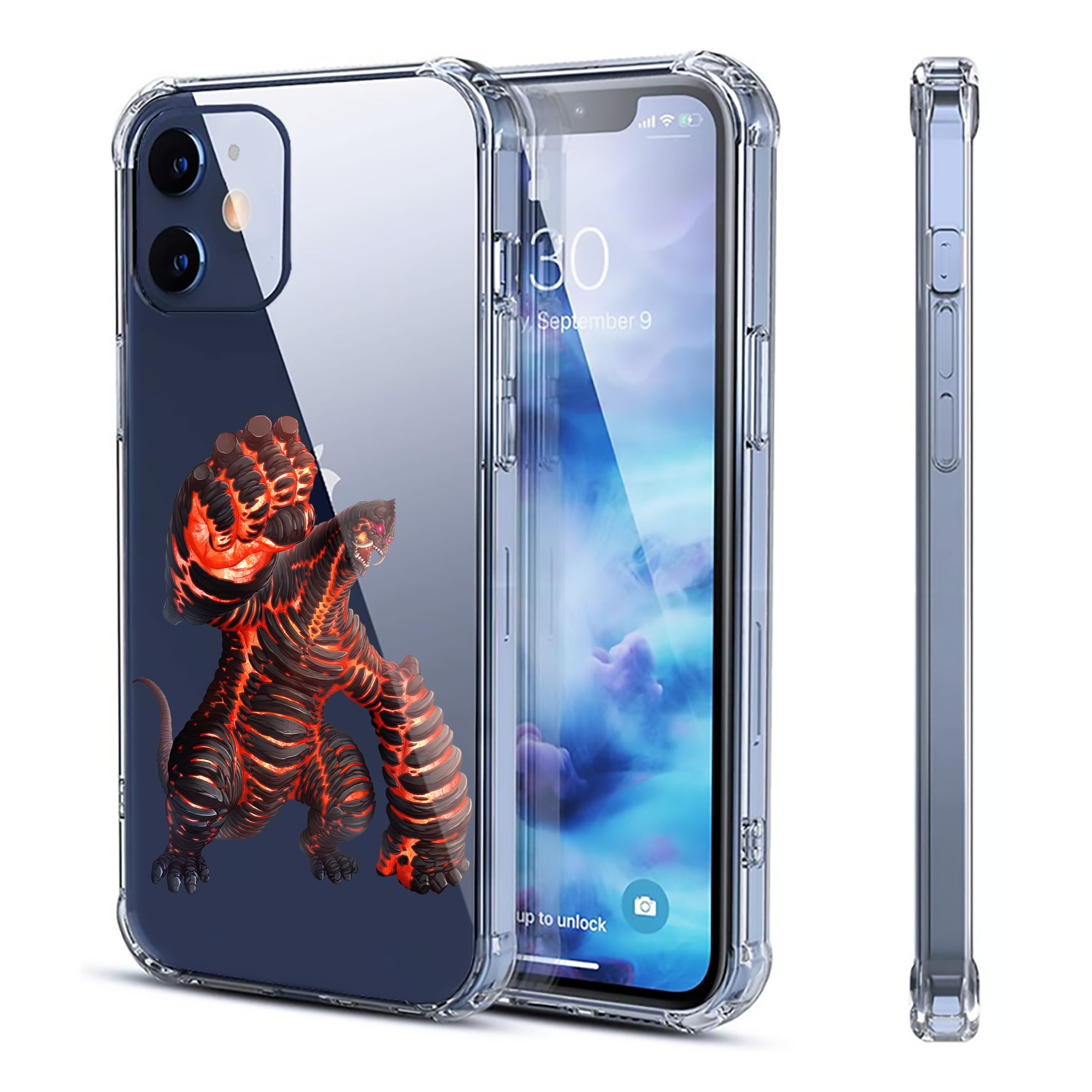 （画像用） ウルトラマン Ultraman 【iPhone 12シリーズ対応】透明スマホケース（クリアソフトケース）